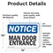 Signmission Man Door Entrance OSHA Notice Sign, Vinyl Decal, 14in W x 10in L, 2PK OS-2PACK-NS-D-1014-L-14133 - alternate 3